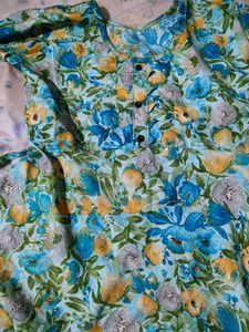 Floral Print Kurta