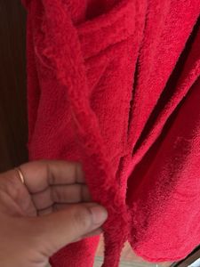 Ferrari Red Terry Cloth Bath Robe