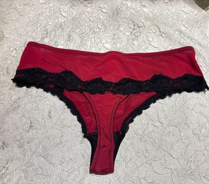 Beautiful Red &amp; Black Lace Panty