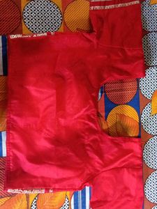 red and golden blouse