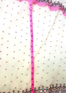Embroidered White Top ( Lehga Choli)