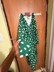 Brand New Green Wrap DRESS