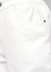 White Straight Leg Joggers