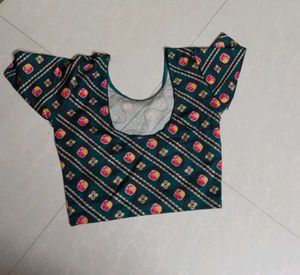 Green Printed Blouse
