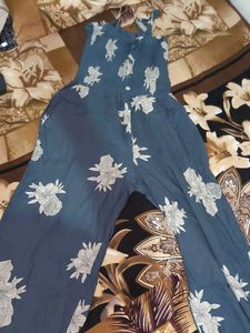 Floral Blue Sundress Jumpsuit