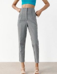 Zara Gingham Checkered Pants