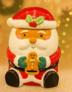 Christmas Santa Ceramic Cookie Jar