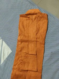 Orange Embroidered Kurta