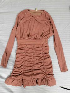 Ruched Long Sleeve Dress
