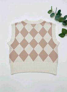 Argyle Knit Sweater Vest