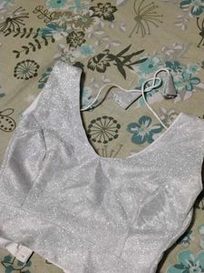 Sparkly Silver Crop Top