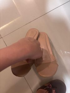 Glass Pencil Princess Heels Transparent Beige