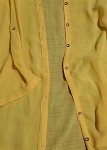 Yellow Sheer Button-Down Transparant Shrug✨️