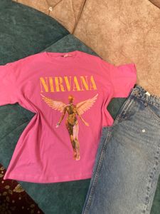 H&amp;M Pink Nirvana Tee