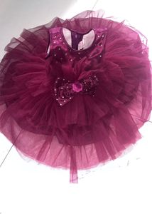 Cute Burgundy Party Dress