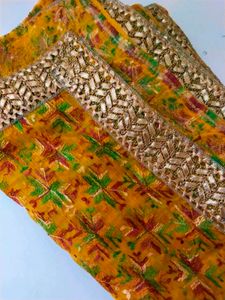 Yellow Floral Print Dupatta