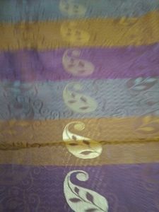 Tan With Meroon Semi Silk Saree ..