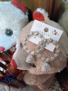 Silver Jhumka Earrings