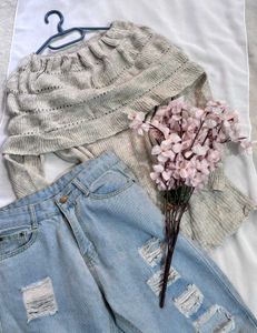 🎁Buy1 Get1 Free Off Should Knitted Top H