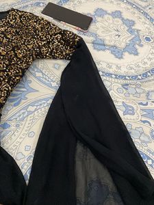 Black and Gold Sequin Top