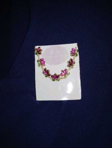 Kundan Stone Lotus Necklace