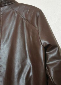 Unisex Brown Solid Leather Jacket🧥