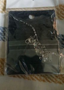 Swarovski Style Pink Rhinestone Swan Necklace