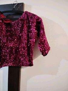 Pink Sequence Top