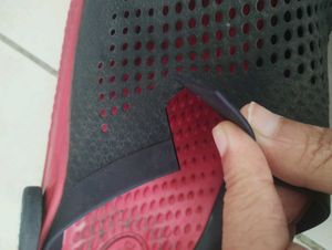 Red &amp; Black Flip Flops- crocs brand