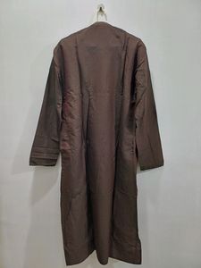 Kurta Chudidar Set (Brown With Copper Work)