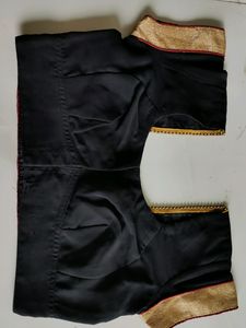 Black Golden Embroidered Saree With Blouse