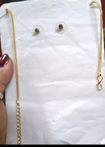 Office Wear Sleek Necklace With Earrings