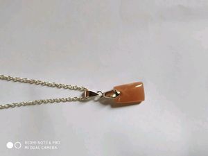 PEACH MOONSTONE (natural stone)dainty pendant