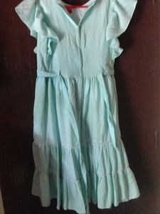 Cute Blue Ruffled Dress