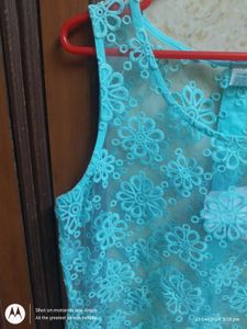 Net Light Blue Top