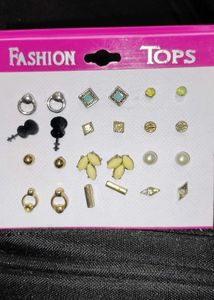 Stud Earring Set - 12 Pairs