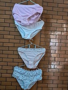 Combo Of Four  Pure Cotton  Imported Fabric  Panty
