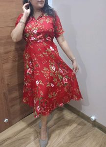 Red Floral Maxi Dress
