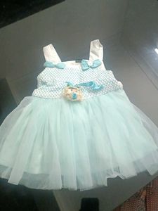 Light Blue Soft Frock New Born Baby Girl