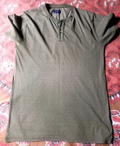 Olive Green Henley Shirt