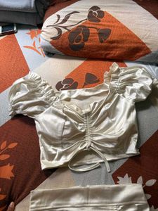 Silky Ivory Two-Piece Set