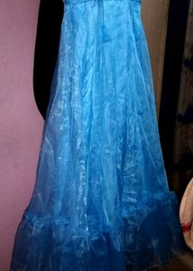 Organza Long Flaired Frock
