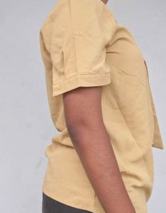 Cute Yellow Blouse with Tie Detail