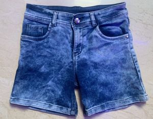 Acid Wash Denim Shorts