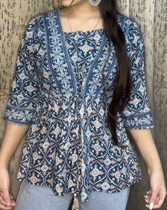 Blue Coloured Short Kurti For Women’s