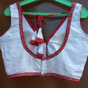 Hakoba Designer Blouse With Short Sleeve