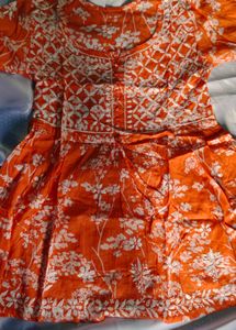 Floral Orange Dress