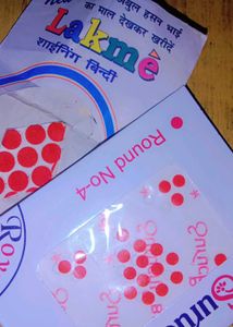 Red Color Glass Bangle And Bindi,Combo Of 2 Powder
