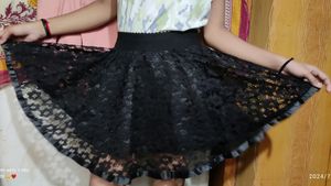 Black Flaired Net Mini Skirt 👗
