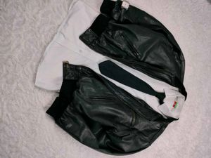 bomber leather jacket heavy